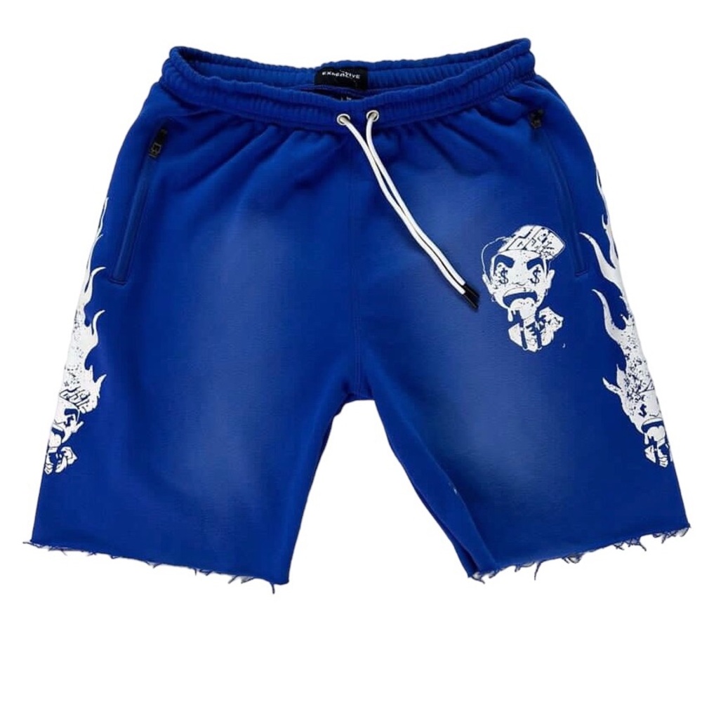 BLUE FLAME LOGO SHORTS